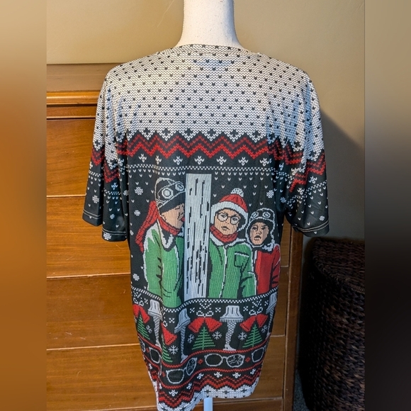 A Christmas Story Short Sleeve Colorblock Holiday Shirt featuring Ralphie SZ XL - Picture 6 of 9